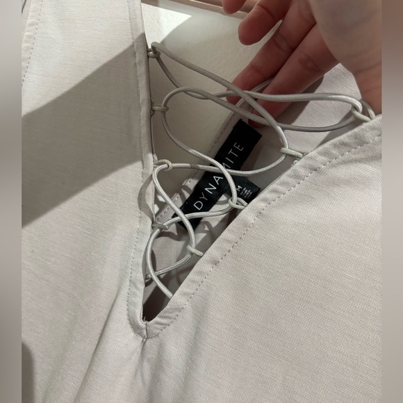 Dynamite Pink Sheath Dress V-Neck l Midi PTP 17 in☀️ - Picture 2 of 4